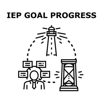 Individualized education program goal progress concept 스톡 일러스트