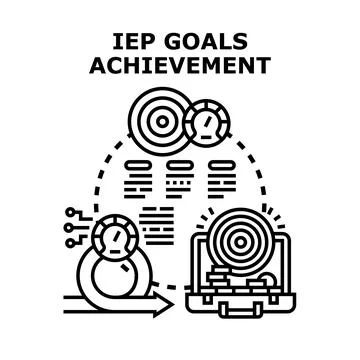 Individualized education program goals achievement planning Stock Illustration
