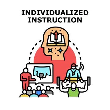 Individualized instruction concept promoting personalized learning and growth Stock Illustration