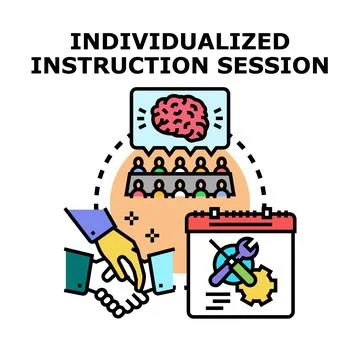 Individualized instruction session concept vector illustration Illustrazione stock
