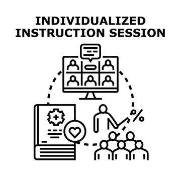 Individualized instruction session for online learning concept イラスト素材