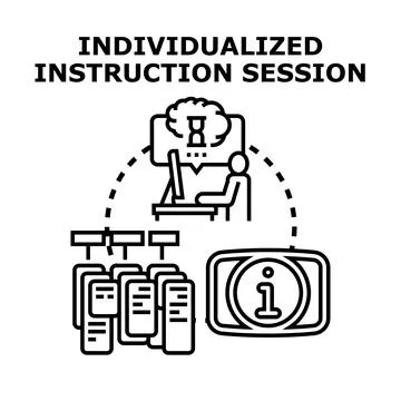 Individualized instruction session for personalized learning 스톡 일러스트