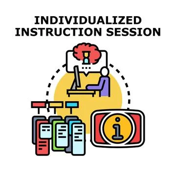 Individualized instruction session for personalized learning Stock Illustration