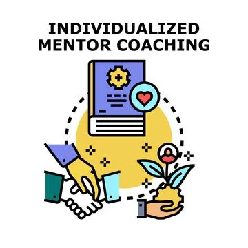 Individualized mentor coaching for personal development and growth Illustrazione stock