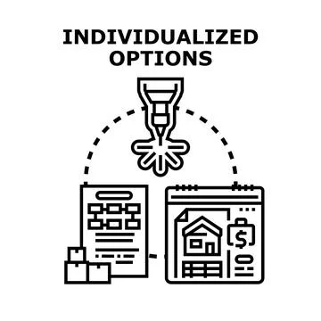 Individualized options vector icon concept Stock Illustration