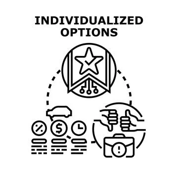 Individualized options vector illustration customizing personal choices Stock Illustration