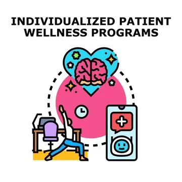 Individualized patient wellness programs vector concept Stock Illustration