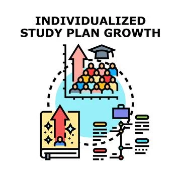 Individualized study plan driving personal and academic growth Stock Illustration