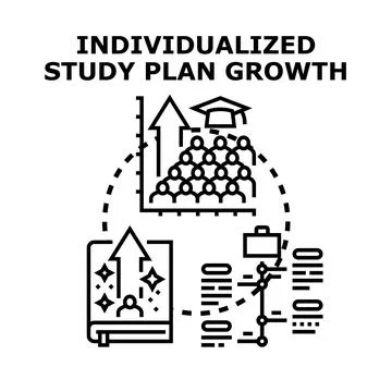 Individualized study plan driving personal and academic growth Stock Illustration