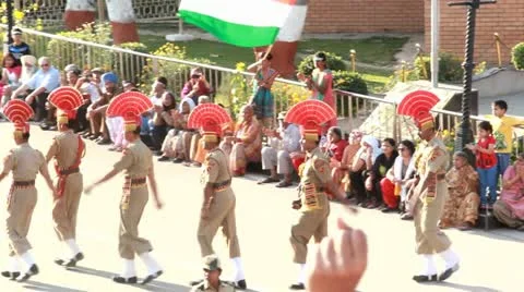 Indo-Pak Border Stock Footage 22411841