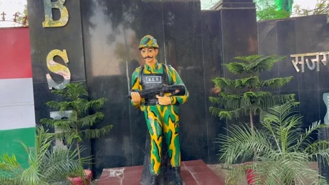 Indo pak border Stock Footage 322935800