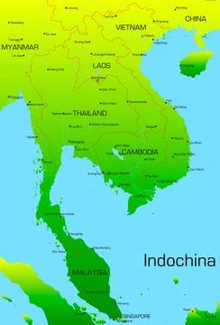 Indochina Vector map of Indochina countries Copyright: xZoonar.com/Ruslanx... Stock Photos