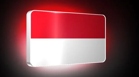 Indonesia 3d flag Stock Footage 7753610