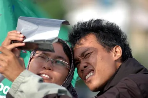Indonesia - aceh - solar Eclipse - Jul 2009 Stock Photos