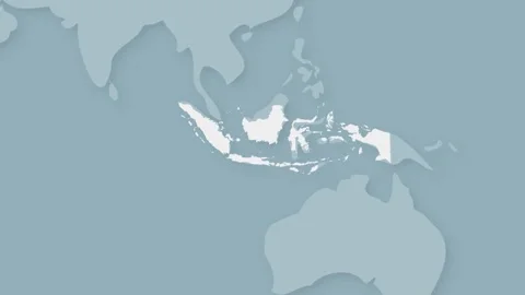 Indonesia Asia Map to World Map Zooming Out Footage Stock Footage 339229427