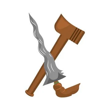 Indonesia badik knife Stock Illustration