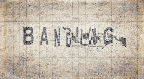 Indonesia Bandung Typography Map Stock Illustration
