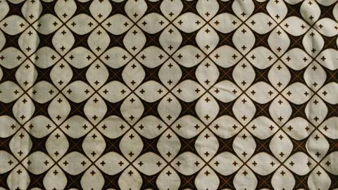 Indonesia batik pattern fabric, textured cloth background Foto stock