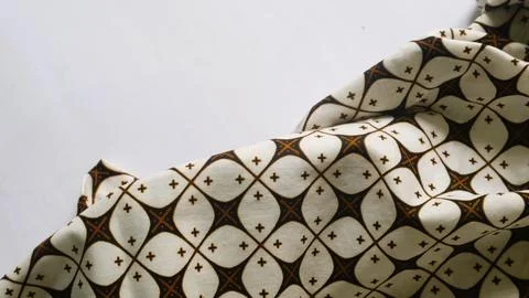 Indonesia batik pattern fabric, textured cloth background Foto stock