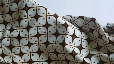 Indonesia batik pattern fabric, textured cloth background Stock Photos
