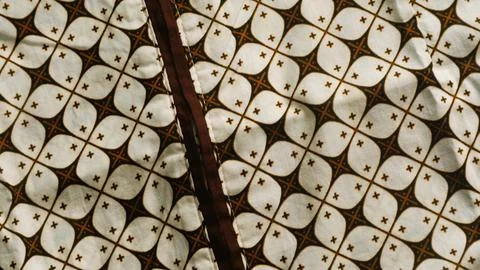 Indonesia batik pattern fabric, textured cloth background Foto stock