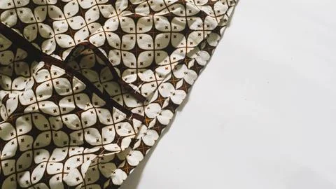 Indonesia batik pattern fabric, textured cloth background Stock Photos