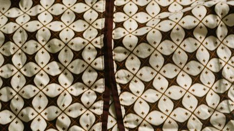 Indonesia batik pattern fabric, textured cloth background Foto stock