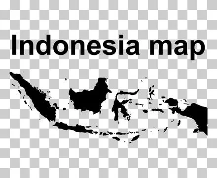 Indonesia detailed map shape, Flat web graphic concept icon symbol vector ill Stock-Illustration