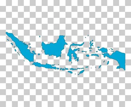 Indonesia detailed map shape, Flat web graphic concept icon symbol vector ill Stock Illustration