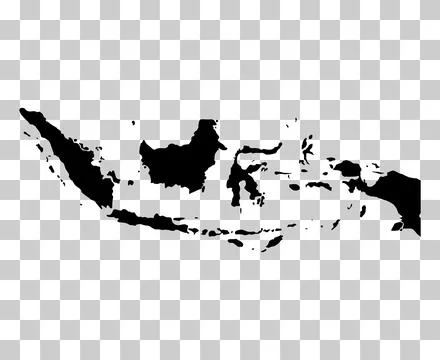 Indonesia detailed map shape, Flat web graphic concept icon symbol vector ill Stock-Illustration