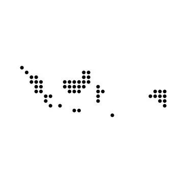 Indonesia dotted vector map Stock Illustration