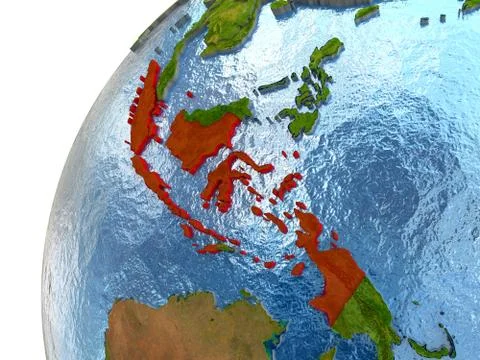 Indonesia on Earth Stock Illustration