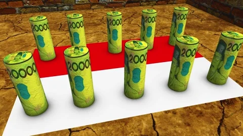 Indonesia  Flag -  2000 Currency Concept - 1 Stock Footage 269799156