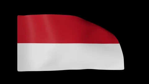 Indonesia Flag with Alpha Channel 库存影片 87306965