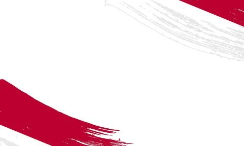 Indonesia Flag with Brush Stroke Effect, Grunge brush stroke. Watercolor pa.. Stock Illustration