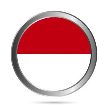 Indonesia flag button. Stock Illustration