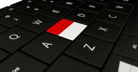 Indonesia flag button  Stock Illustration