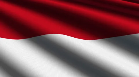 Indonesia flag close up Stock Footage 936118