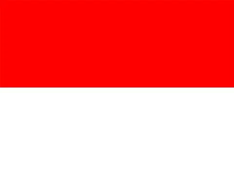 Indonesia flag, flat design vector south east asia flag design Stock Illustration