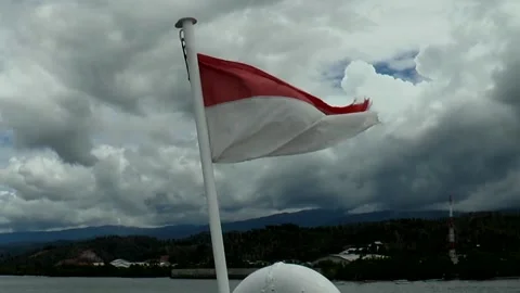 Indonesia flag Stock Footage 134315163