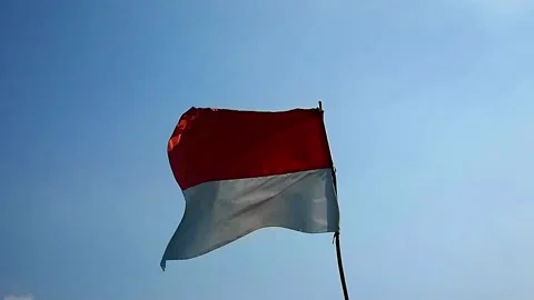 Indonesia Flag Stock Footage 141507170