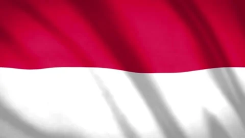 Indonesia Flag  Stock Footage 188128299