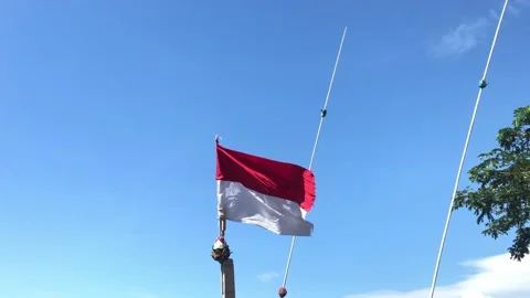 Indonesia flag Stock Footage 234486632