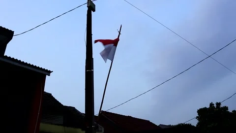 Indonesia Flag Stock Footage 247433935