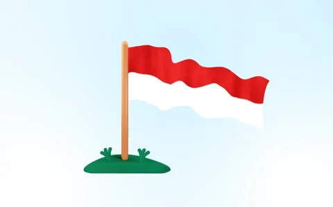 Indonesia flag. Stock Footage 275565040