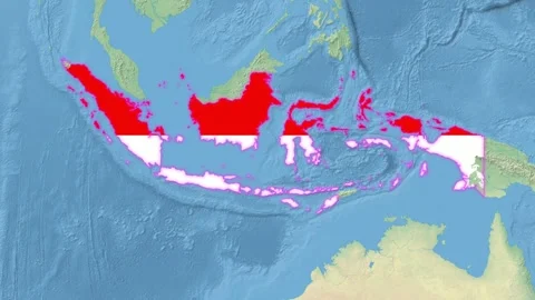 Indonesia Flag 스톡 동영상 307135761