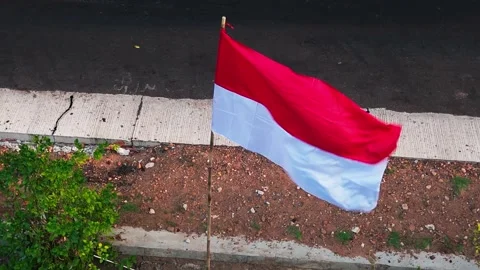 Indonesia flag Stock Footage 341477096