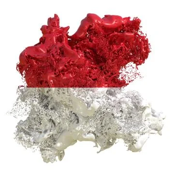 Indonesia flag liquid Stock Illustration