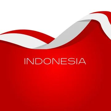 Indonesia flag post banner vector Stock Illustration
