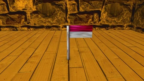 Indonesia Flag Post - Dolly Shot Stock Footage 270716406
